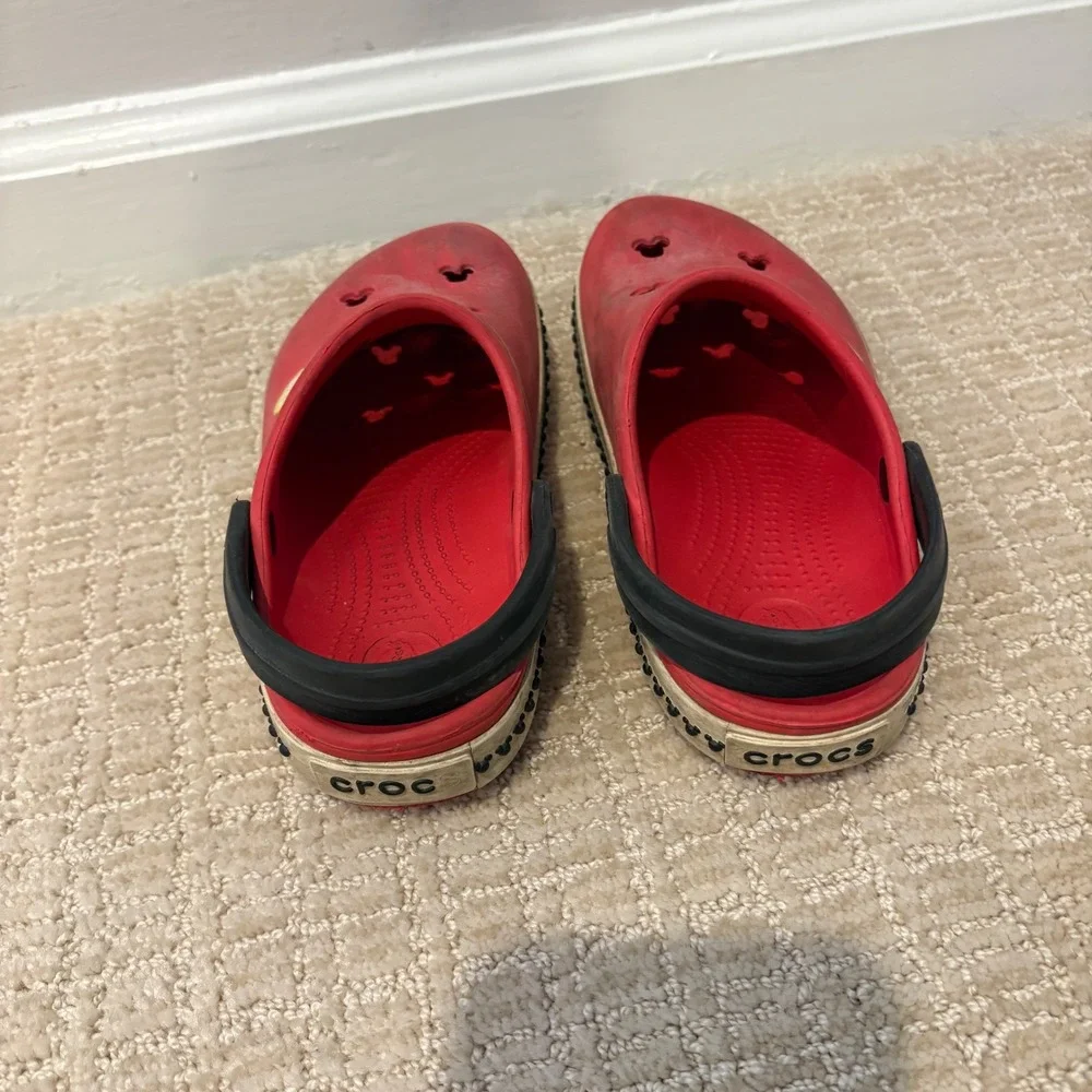CROCS Kids Red Mickey Mouse Size 12 13 Clogs Shoes‎ Disney